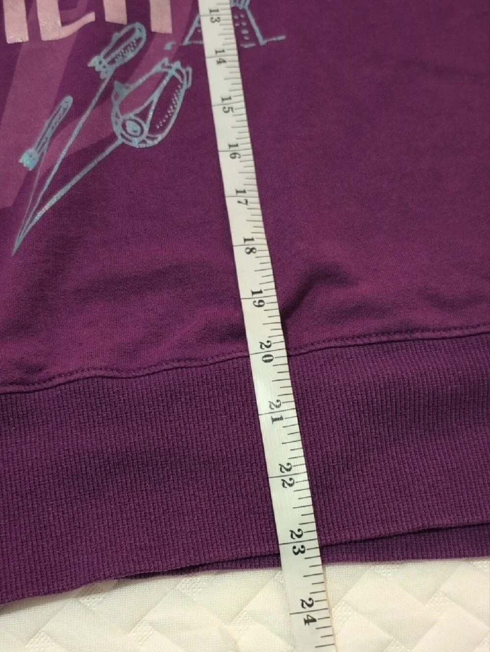 DISNEY Sweatshirt Tomorrowland Dreamer Graphic Purple Lightweight Size XL